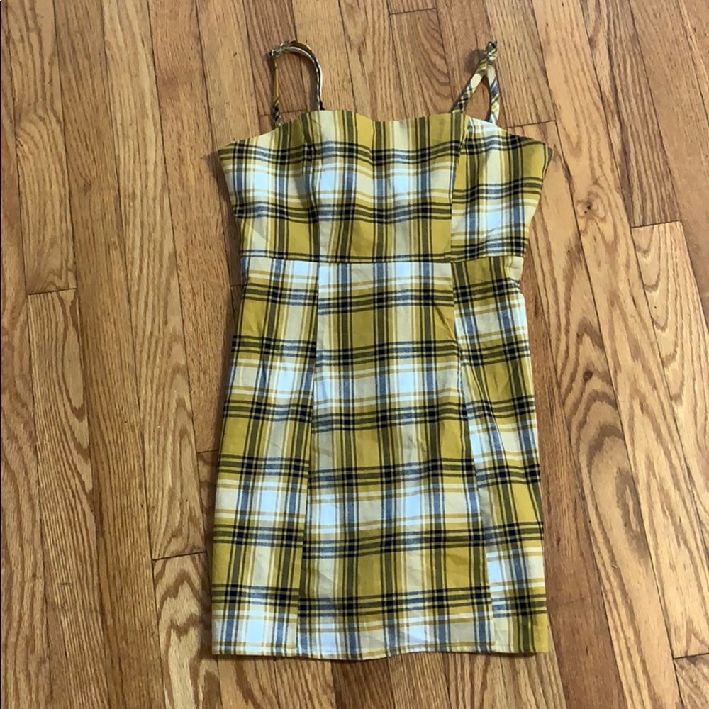 Yellow Plaid Mini dress ( Forever 21 )
